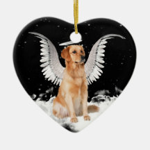 Angel Dog Golden Retriever Christmas Ornament