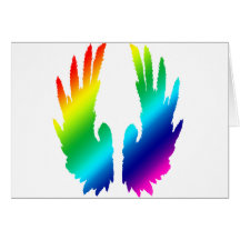 Angel Flying Wings-Rainbow Cards