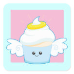 Angel Food Cupcake Square Sticker