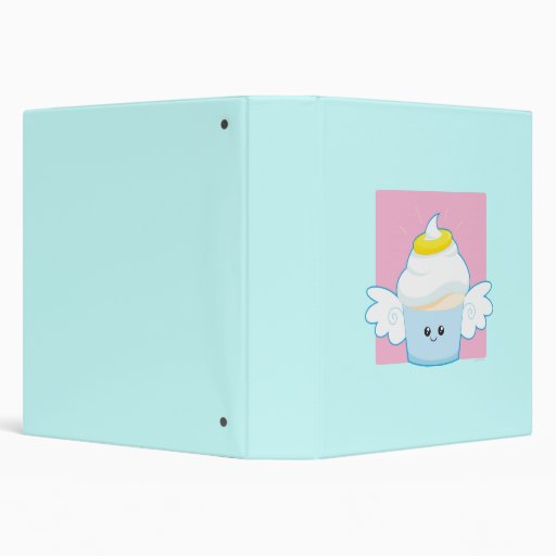 Angel Food Cupcake Vinyl Binders