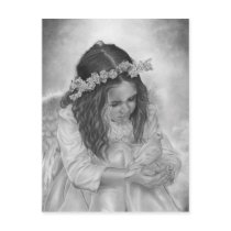 Angel girl dove blessings Postcard