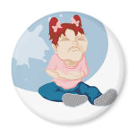 Angel Girl: Sulking Fridge Magnet
