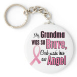 Angel GRANDMA Breast Cancer T-Shirts & Apparel Key Chains