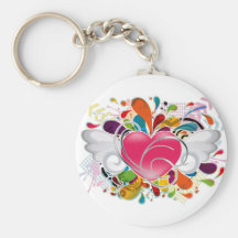 Angel_Heart Key Chains