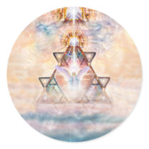 Angel Heart Round Sticker
