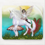 Angel Heart Unicorn White Beauty 1 Mouse Mat