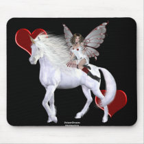 Angel Heart Unicorn White Beauty 3 Mouse Pads