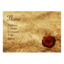 ANGEL HEART WAX SEAL PARCHMENT Monogram Business Card