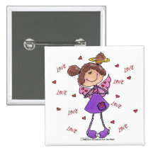 Angel Hearts Pinback Button