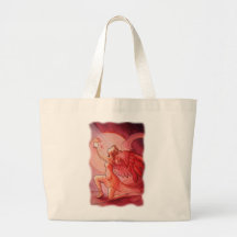 Angel Holding Cup 2 Canvas Bags