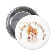 Angel Hugs Button