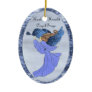 Angel in Blue Stained Glass Christmas Ornament