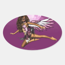 Angel in Moonlight Stickers