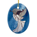 Angel in Stained Glass Ornament