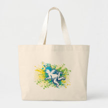 Angel joy solid, turqouise by christianstores. tote bags
