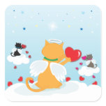 Angel Kitties Daylight - With Love from Heaven Square Sticker