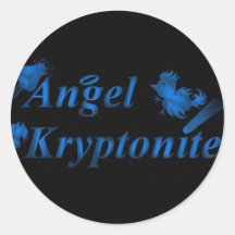 Angel kryptonite logo sticker