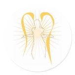 Angel Line Art with Wings and Glow Stickers