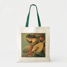 Angel Musician, Melozzo da Forli, Renaissance Art Canvas Bags