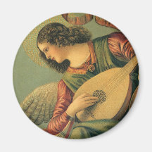 Angel Musician, Melozzo da Forli, Renaissance Art Fridge Magnet