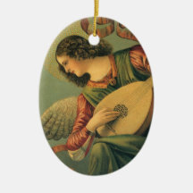 Angel Musician, Melozzo da Forli, Renaissance Art Christmas Tree Ornaments