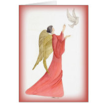 Angel of God Religious Christmas Card
