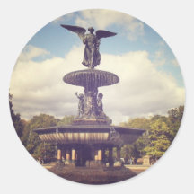 Angel of the Waters, Central Park, New York City Round Sticker
