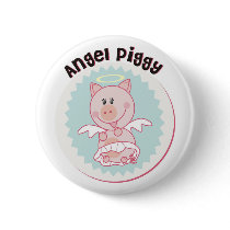 Angel_Piggy Pinback Button