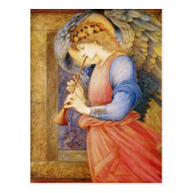 Angel Playing a Flageolet Wenskaart