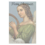 Angel Playing Music on a Harp; Vintage Victorian Stationery