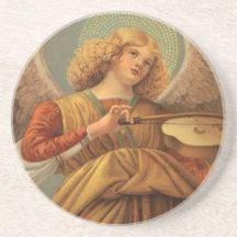 Angel Playing the Violin by Melozzo da Forlì Drink Coasters