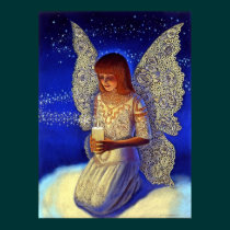 Angel Poster spiritual art candle lace wings print posters