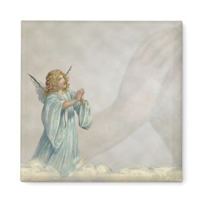 Angel Praying Fridge Magnets by franticattic