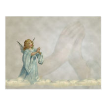 ANGEL PRAYING POST CARD