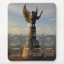 Angel Statue at Sunset; 2012 Calendar Mousepad