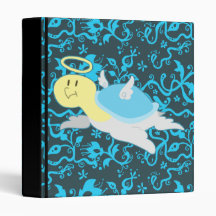 Angel Turtle Floral Pattern Vinyl Binders