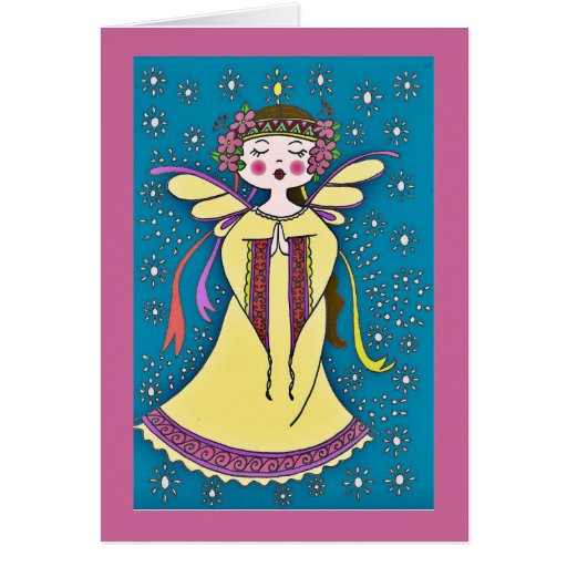 Angel Ukrainian Folk Art Greeting Cards Zazzle