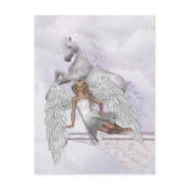 Angel Unicorn Magical Beauty Postcard