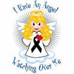 Angel Watching Over Me Black Ribbon Photo Cutouts