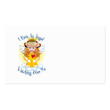 Angel Watching Over Me Firefighter Business Card Templates