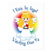 Angel Watching Over Me LGBTQ Postcard