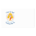 Angel Watching Over Me Orange Ribbon business cards