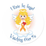 Angel Watching Over Me Orange Ribbon