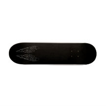 Angel White Outline Wings Skate Decks