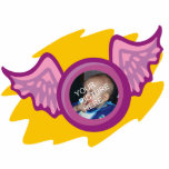 Angel wing frame for girls photo cutout