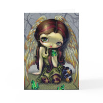 "Angel with Emeralds" Greeting Card