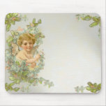 Angel with Flowers Mouse Pad