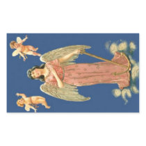 Angel With Golden Anchor Rectangular Stickers