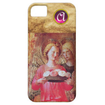ANGEL WITH ROSES MONOGRAM
