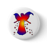 ANGEL WITH STARS BUTTON